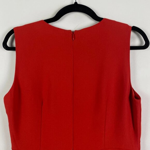 Ann Taylor Fit & Flare Dress Size 4 Red Sleeveless Knee Length - Picture 7 of 10